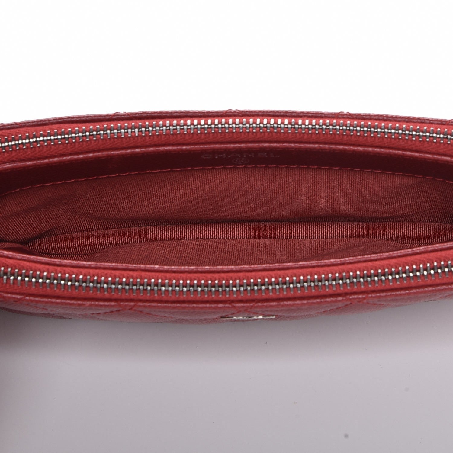 Chanel Caviar Quilted Small Clutch With Chain Red 5 of 9