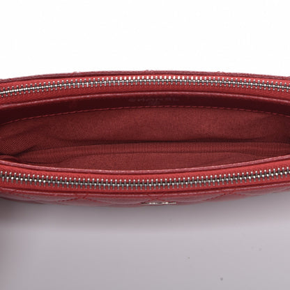Chanel Caviar Quilted Small Clutch With Chain Red 5 of 9