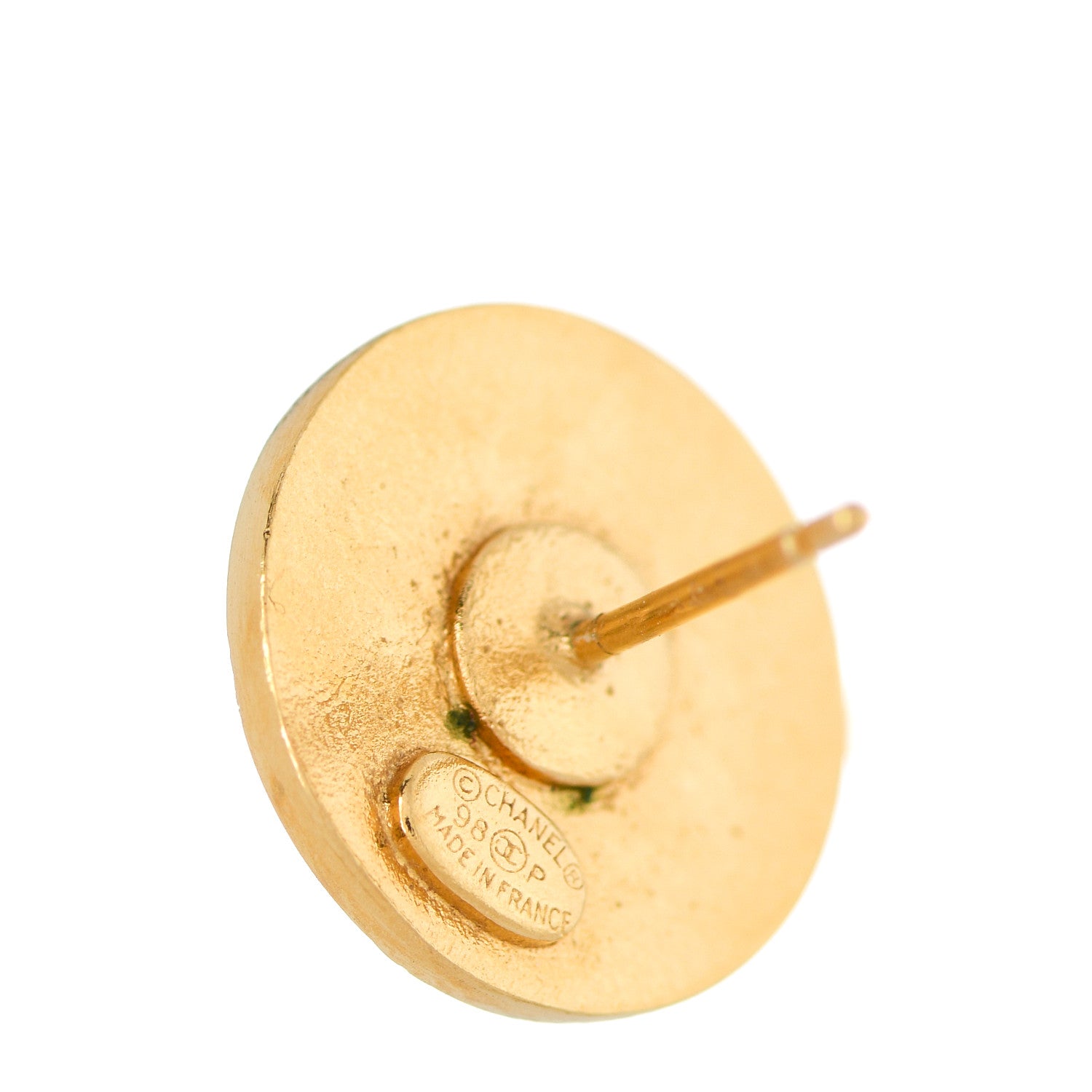 Chanel Round Earrings Gold 4 of 4