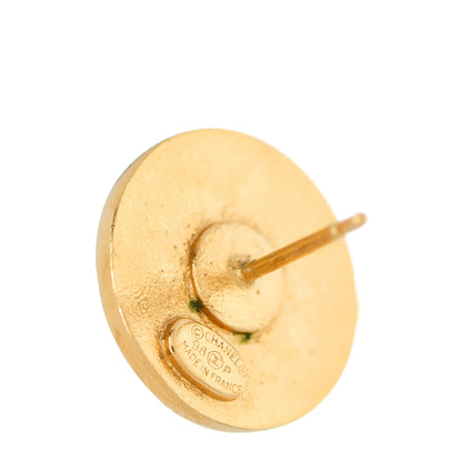 Chanel Round Earrings Gold 4 of 4