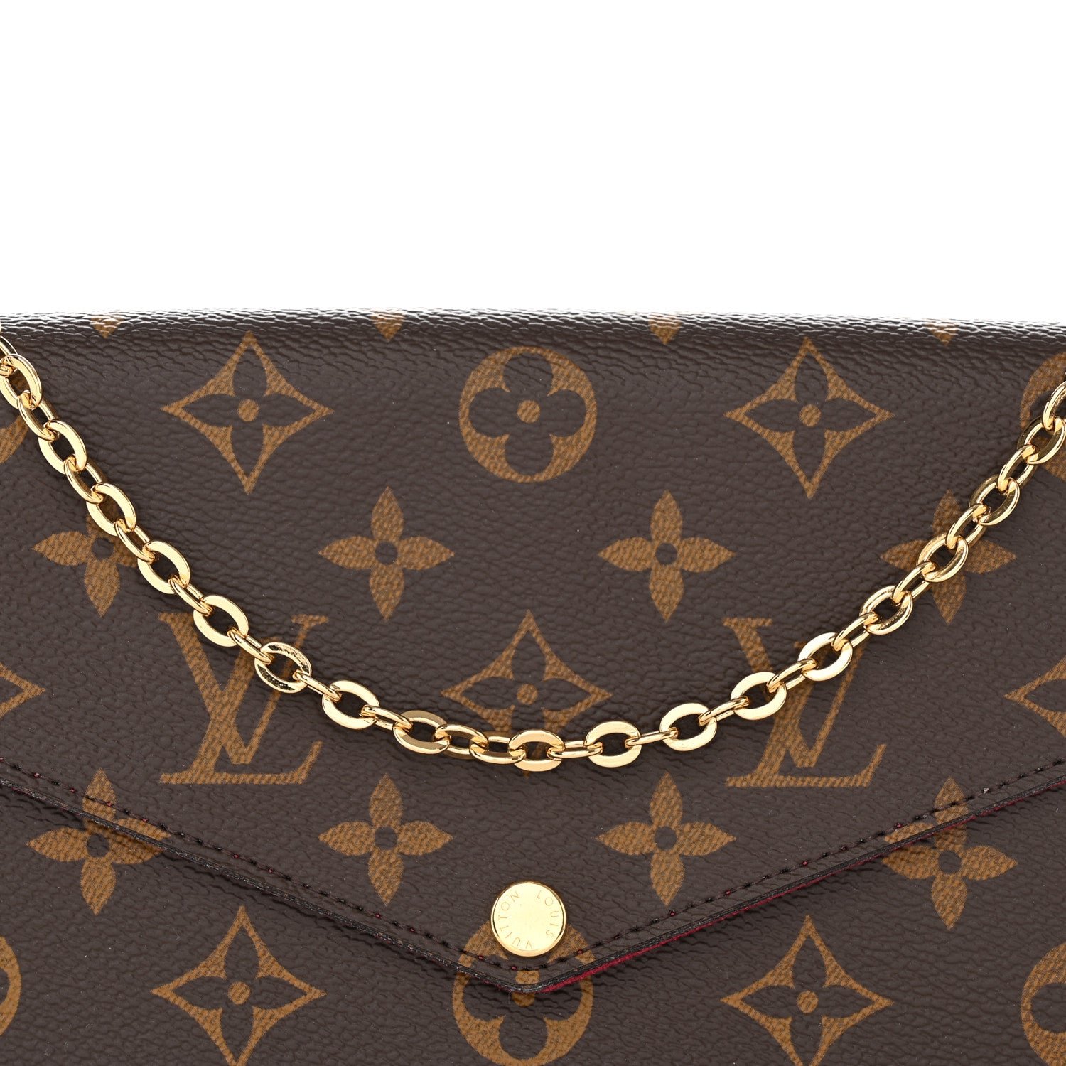 Louis Vuitton Monogram Pochette Felicie Chain Wallet Fuchsia 7 of 16