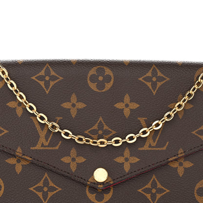 Louis Vuitton Monogram Pochette Felicie Chain Wallet Fuchsia 7 of 16
