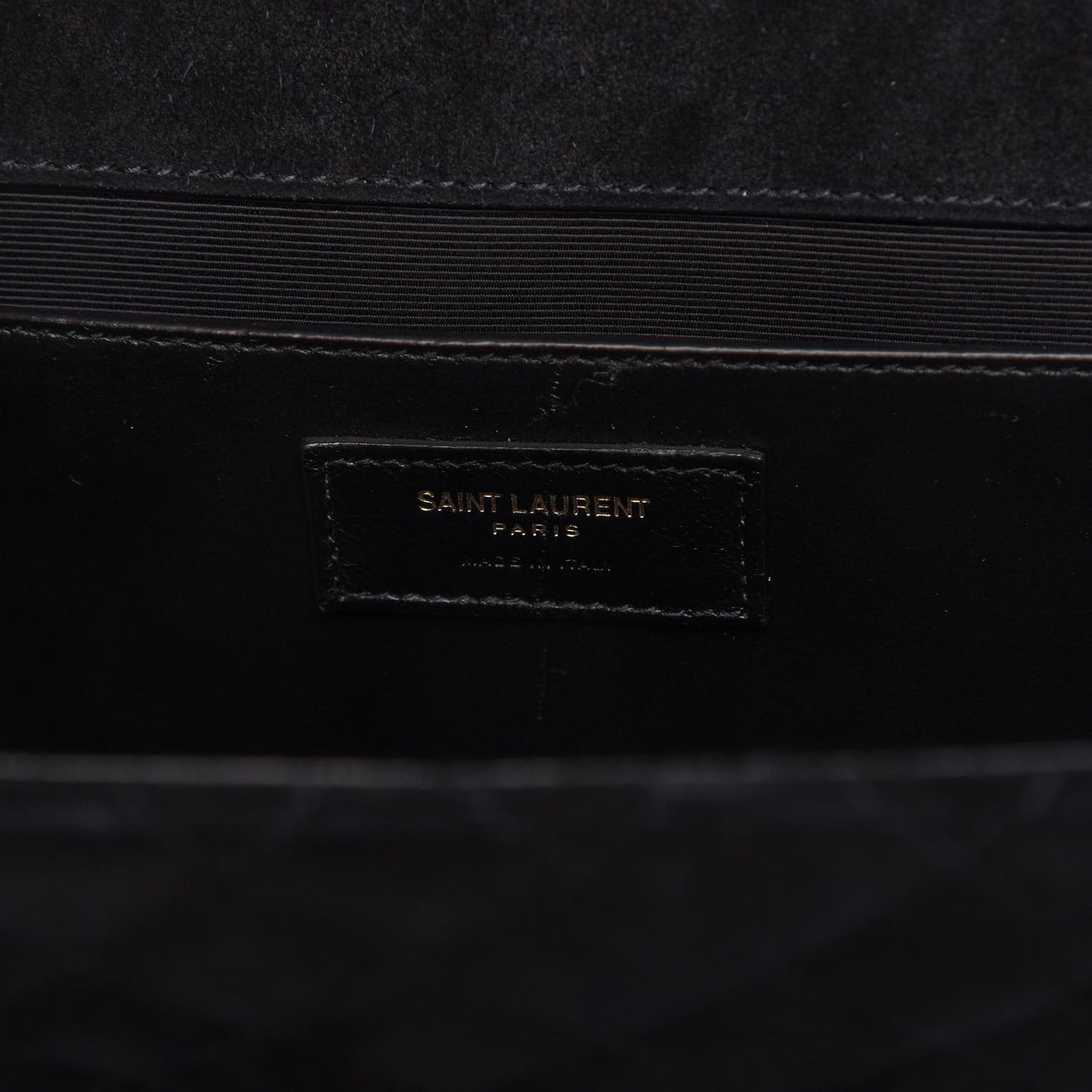 Suede Mixed Matelasse Triquilt Medium Monogram Satchel Black