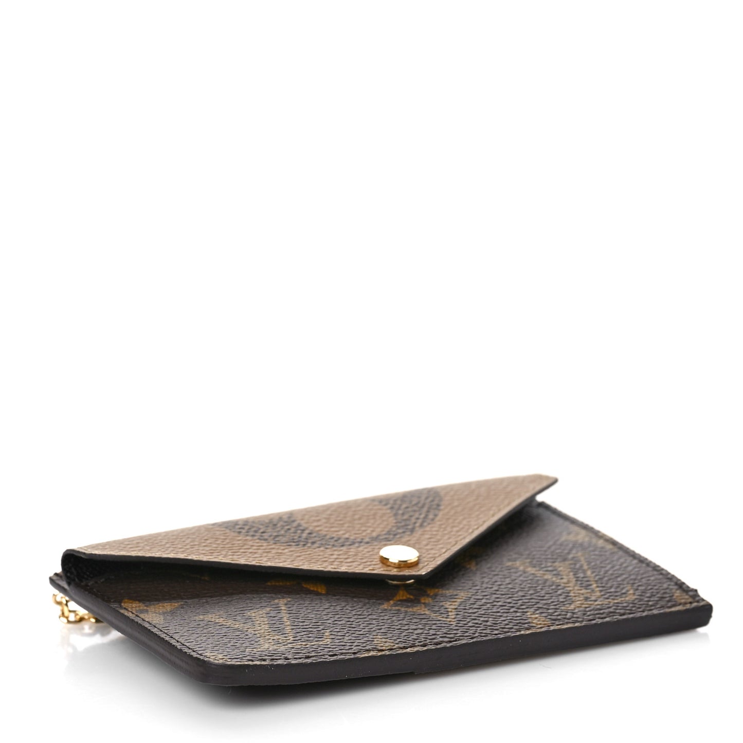 Reverse Monogram Recto Verso Card Holder Brown