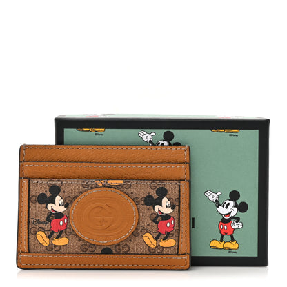 Gucci X DISNEY Mini Vintage GG Supreme Monogram Mickey Mouse Card Holder Beige Vintage Sun Oil 10 of 10
