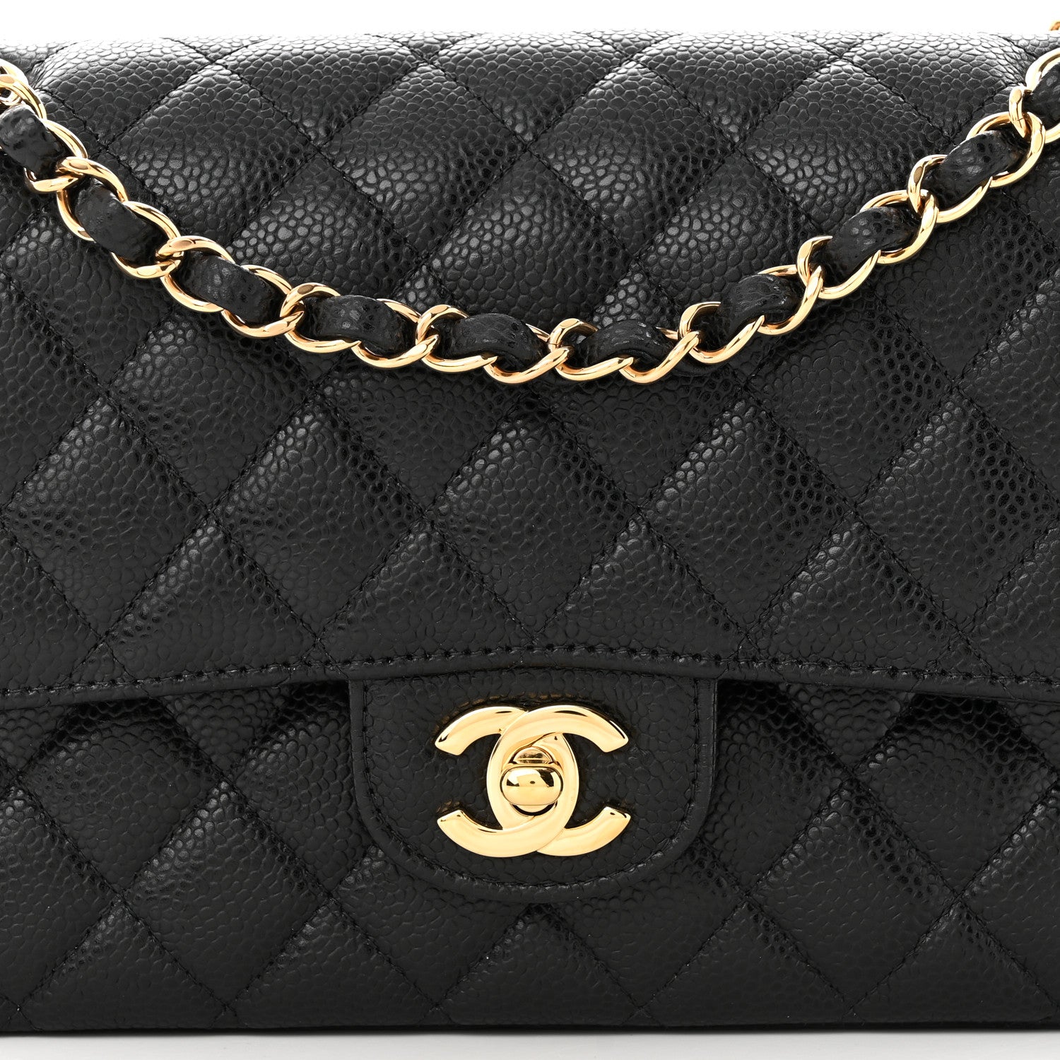 Chanel Caviar Quilted Medium Double Flap Black 8 of 11