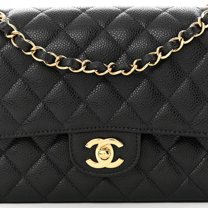 Chanel Caviar Quilted Medium Double Flap Black 8 of 11