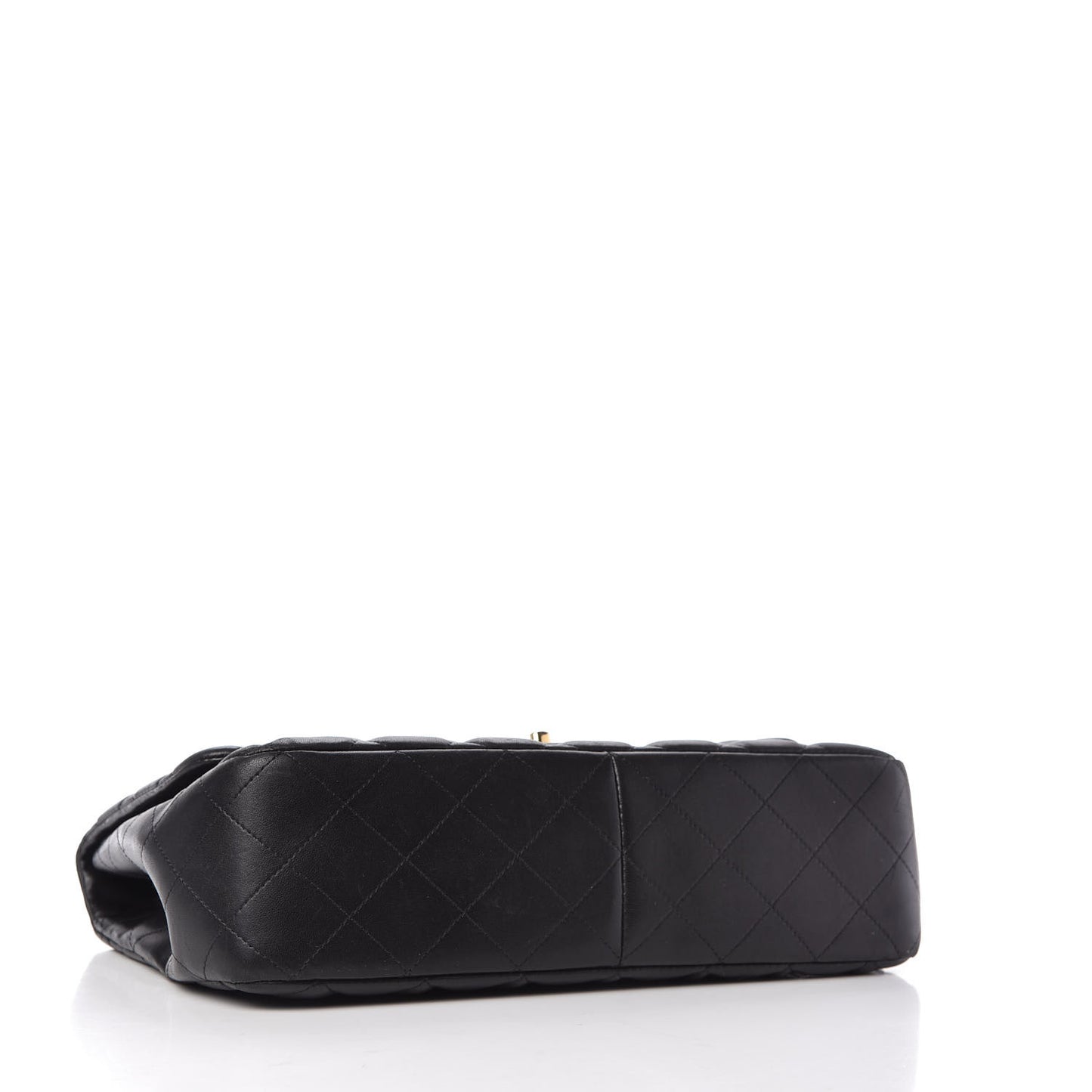 Lambskin Quilted Jumbo Single Flap Black