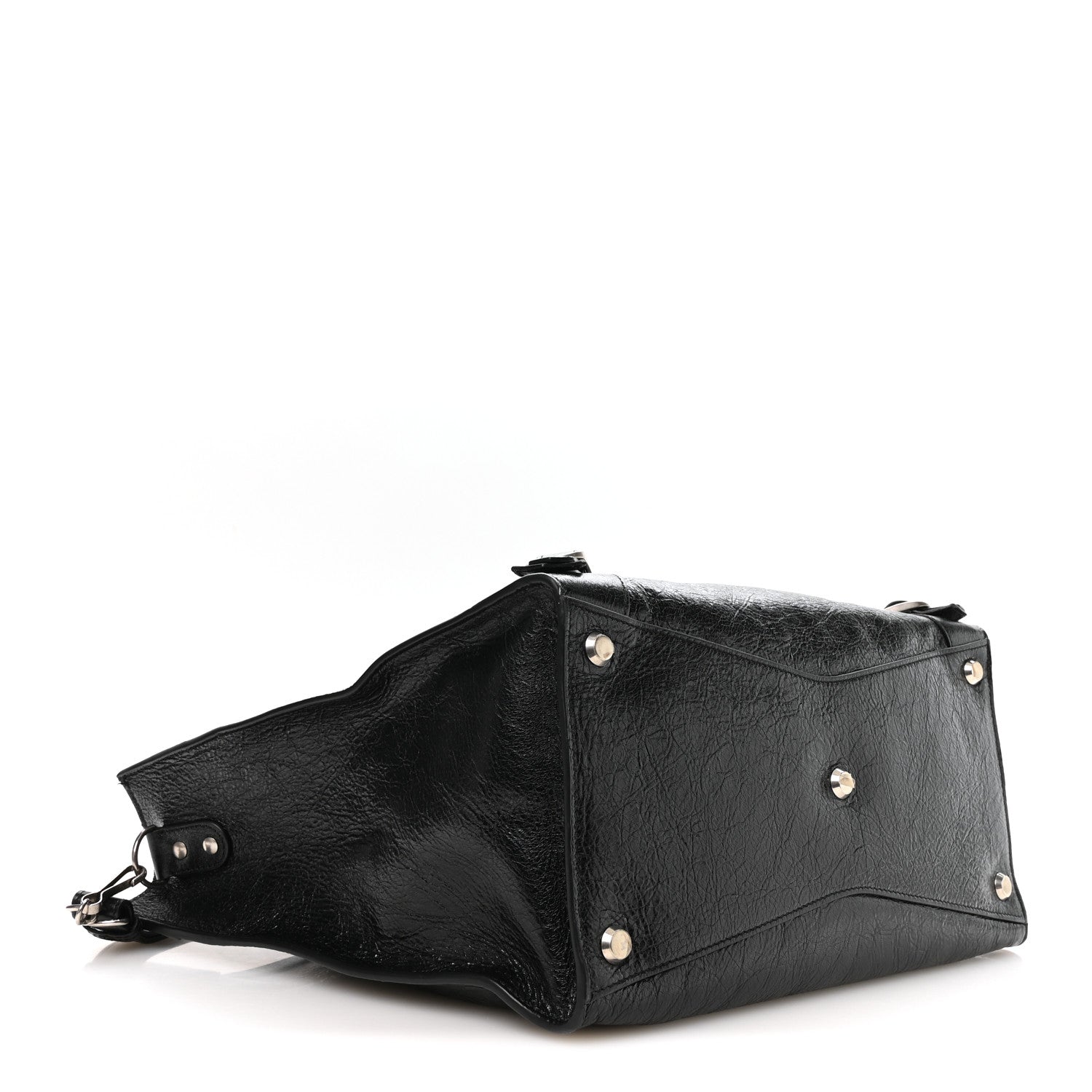 Balenciaga Agneau Arena Neo Classic Silver Hardware Large Upside Down Tote Black 5 of 11