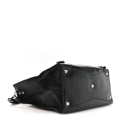 Balenciaga Agneau Arena Neo Classic Silver Hardware Large Upside Down Tote Black 5 of 11