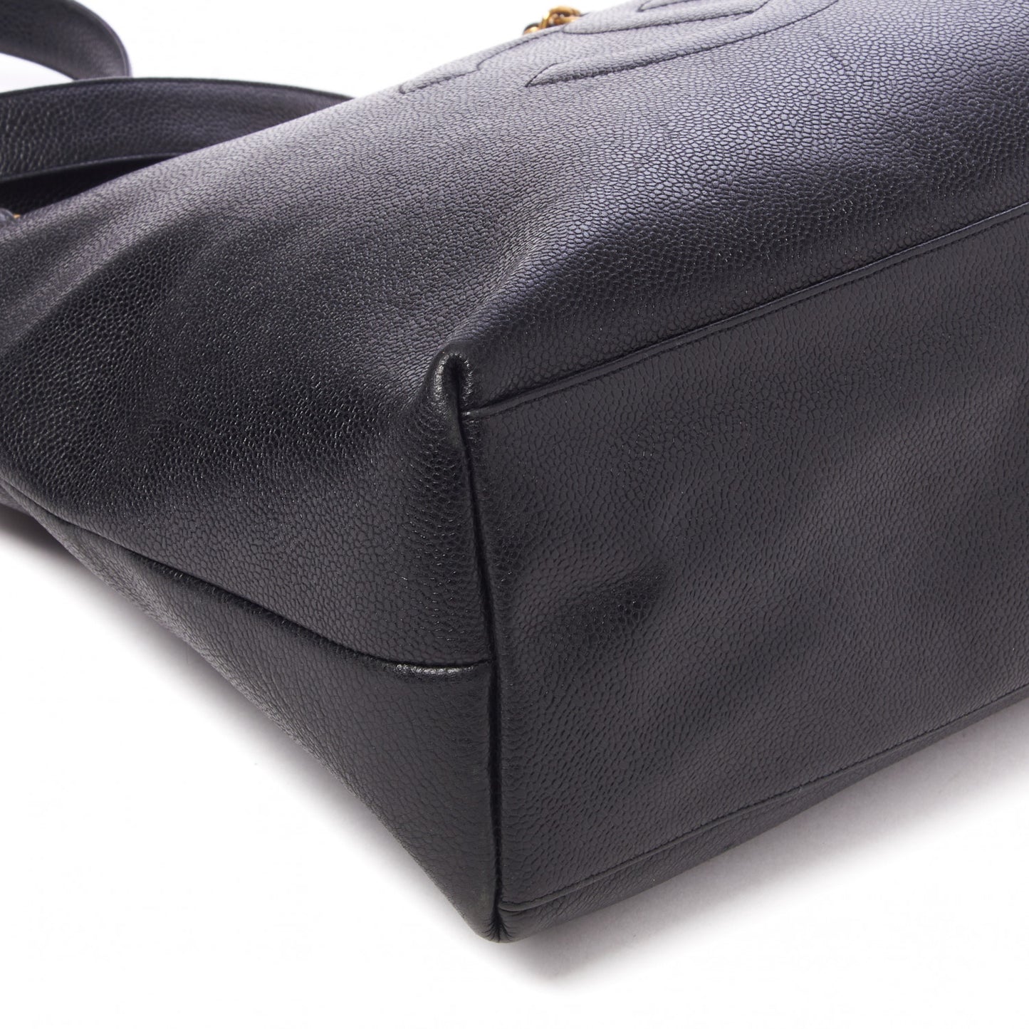 Caviar Large CC Shoulder Bag Black