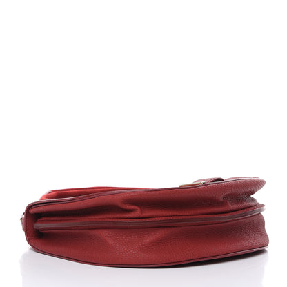 Delvaux Crispy Calfskin Le Mutin Saddle Bag Rouge 4 of 9