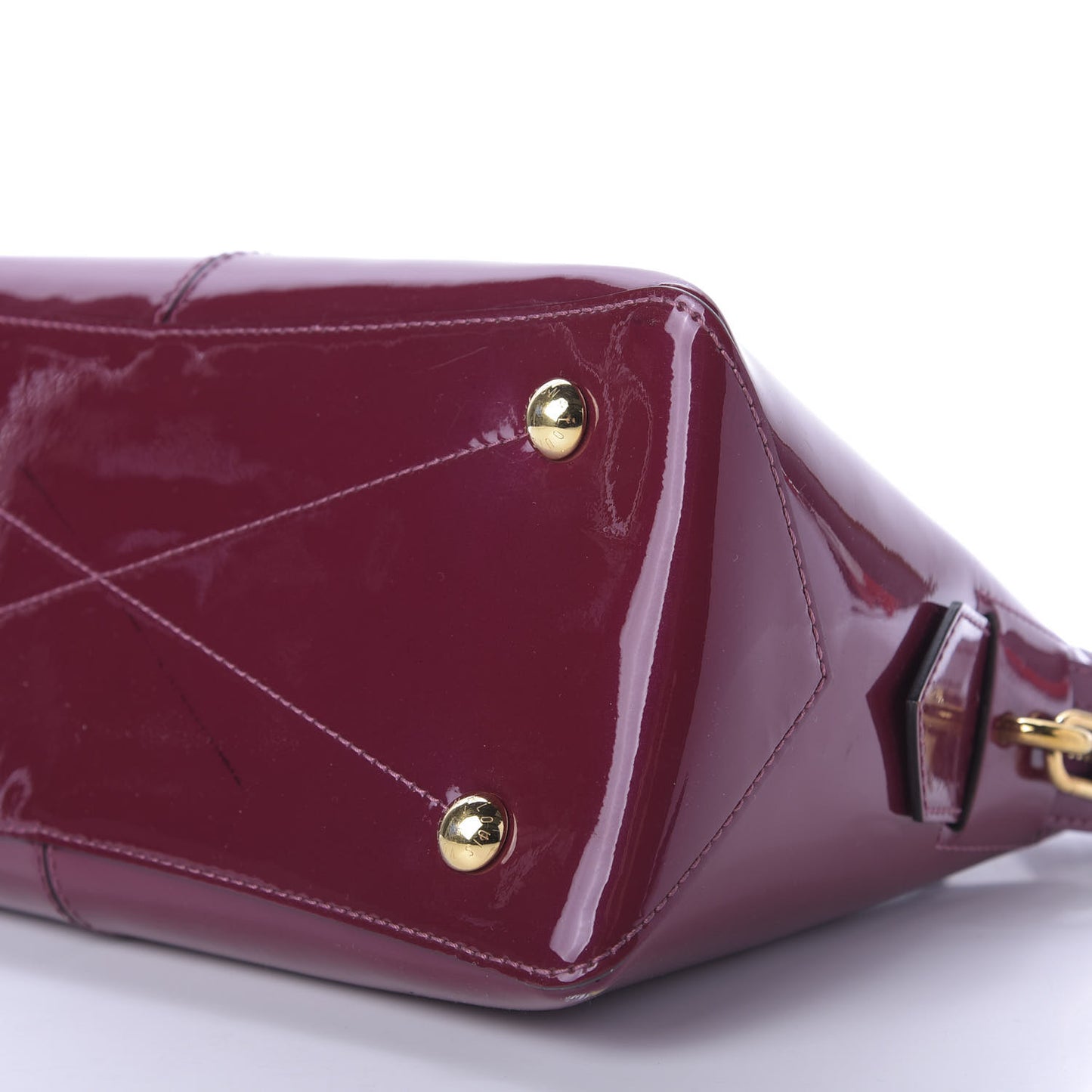 Patent Calfskin Miroir Tote Magenta