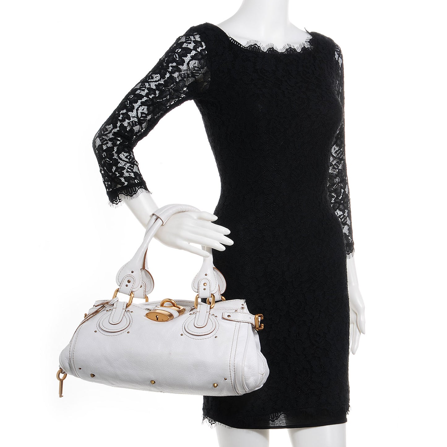 Leather Medium Paddington White