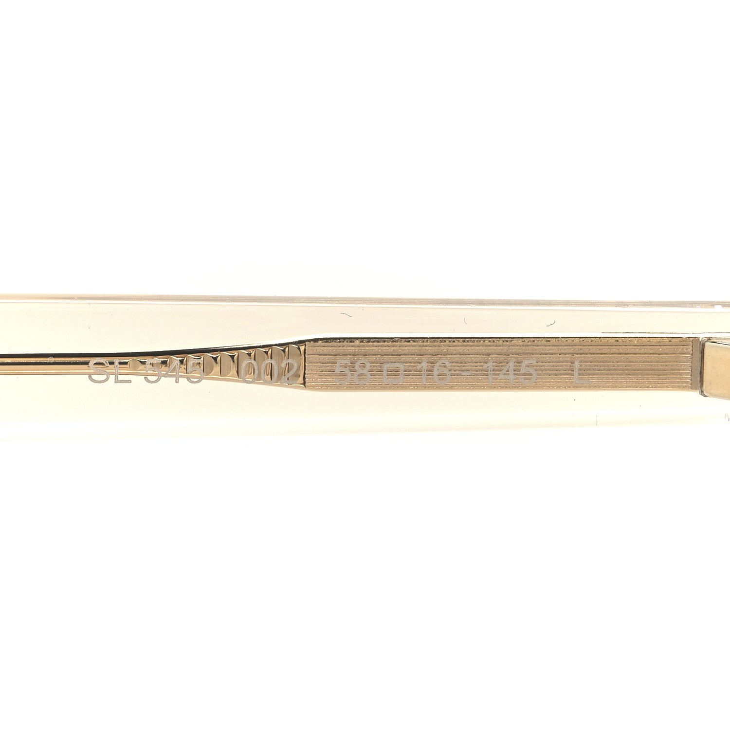 Saint Laurent Acetate Geometric Aviator Sunglasses SL 545 Transparent Cream Light Gold 5 of 8