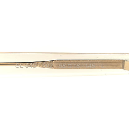Saint Laurent Acetate Geometric Aviator Sunglasses SL 545 Transparent Cream Light Gold 5 of 8