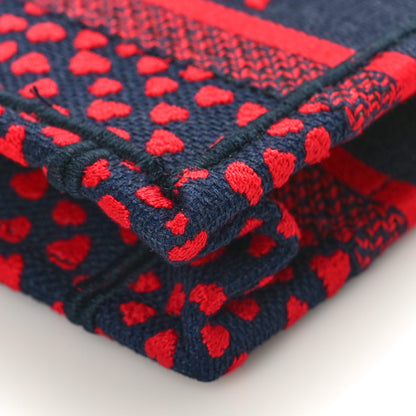 Christian Dior Canvas Embroidered Pop Heart I Love Paris Mini Book Tote Red Multicolor 7 of 7