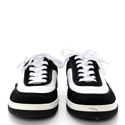 Chanel Fabric Womens Logo Sneakers 41 Black White 2 of 10
