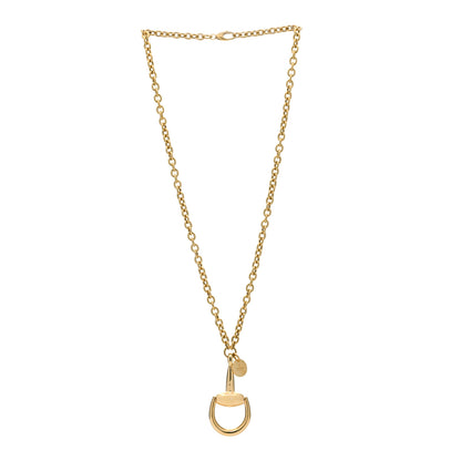 Gucci 18K Yellow Gold Horsebit Pendant Necklace 2 of 3