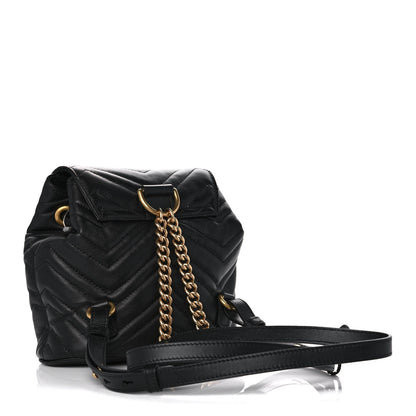 Gucci Calfskin Matelasse GG Marmont Flap Backpack Black 3 of 12