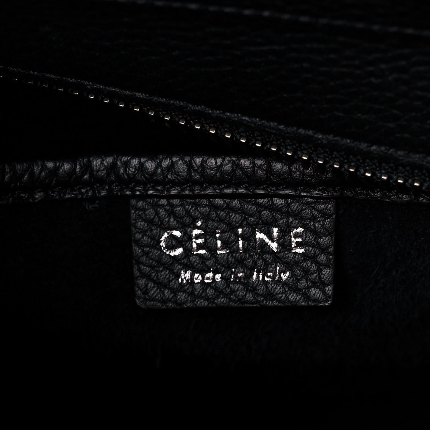 Drummed Calfskin Nano Luggage Black