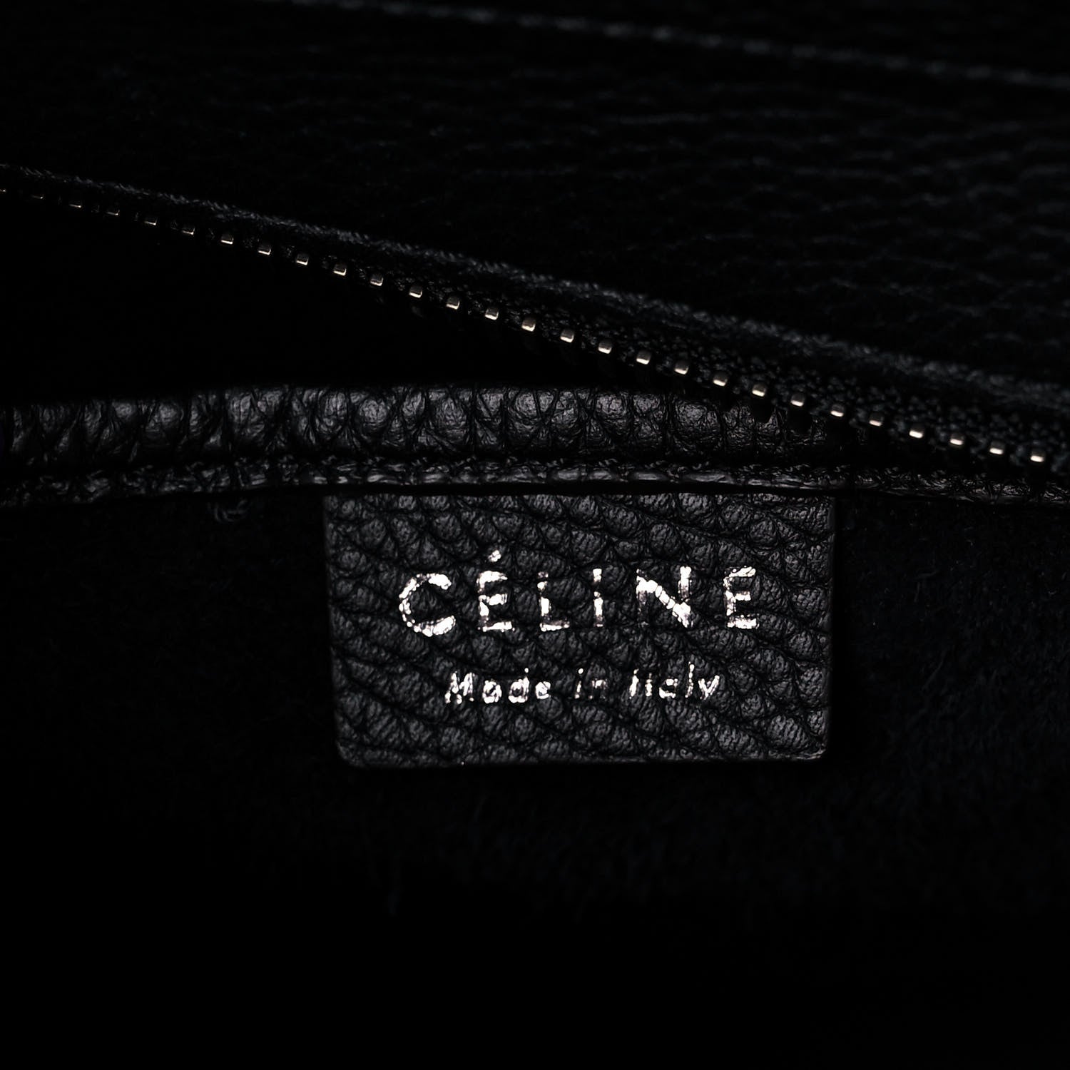Celine Drummed Calfskin Nano Luggage Black 6 of 9