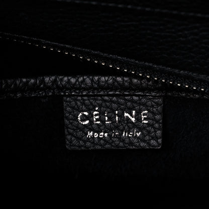 Celine Drummed Calfskin Nano Luggage Black 6 of 9