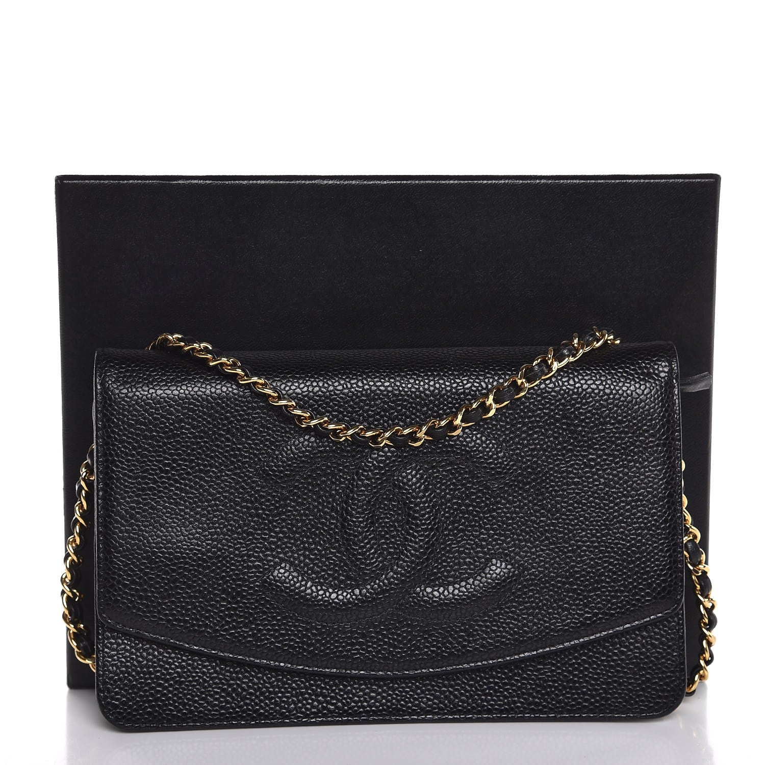 Chanel Caviar Timeless CC Wallet On Chain WOC Black 9 of 9