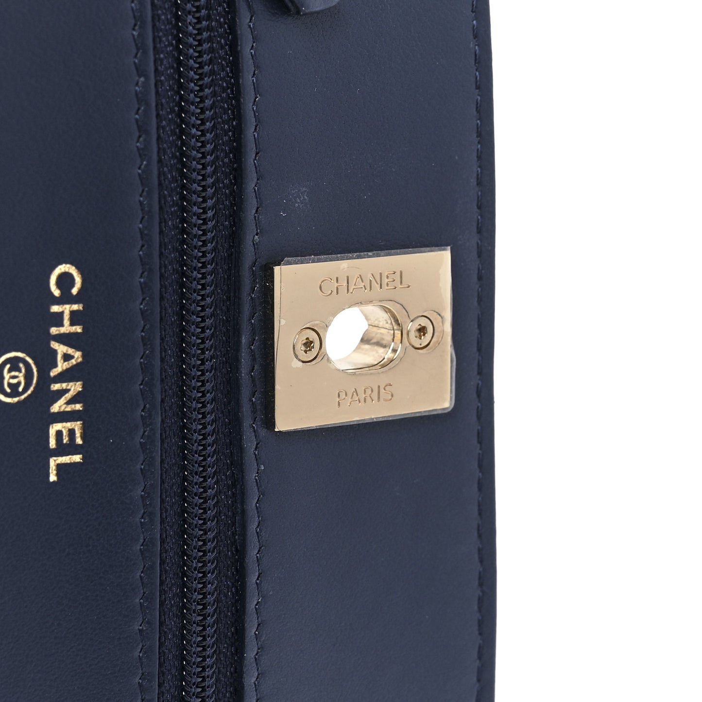 Lambskin Quilted Trendy CC Wallet On Chain WOC Blue