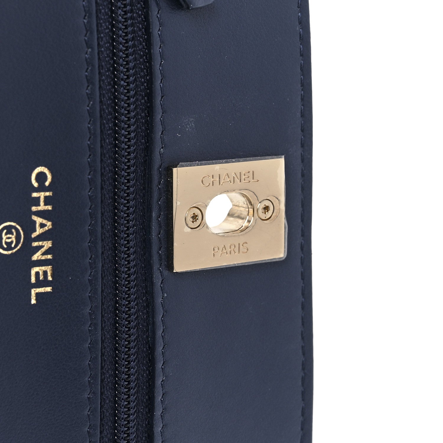 Chanel Lambskin Quilted Trendy CC Wallet On Chain WOC Blue 8 of 13