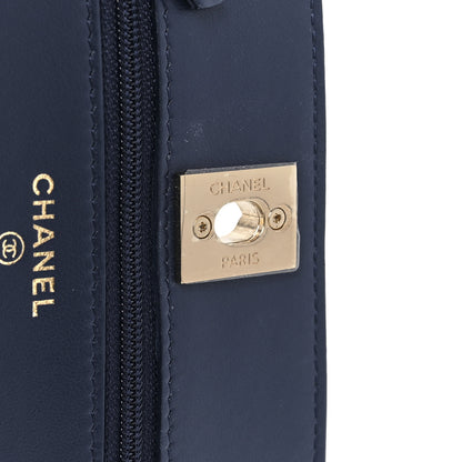Chanel Lambskin Quilted Trendy CC Wallet On Chain WOC Blue 8 of 13
