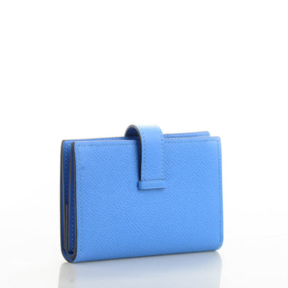 Hermes Epsom Mini Bearn Wallet Bleu Paradis 3 of 6
