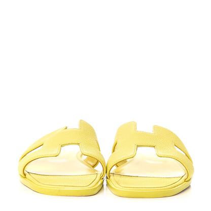 Hermes Epsom Oran Sandals 35 Jaune Pollen 2 of 11