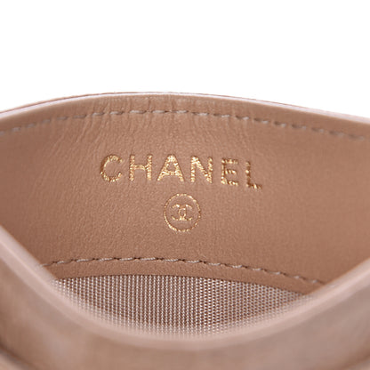 Chanel Camellia Calfskin Embossed Quilted Card Holder Beige 6 of 9