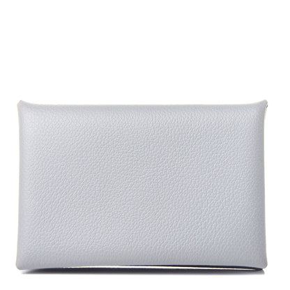 Hermes Evercolor Calvi Card Case Bleu Glacier 1 of 10