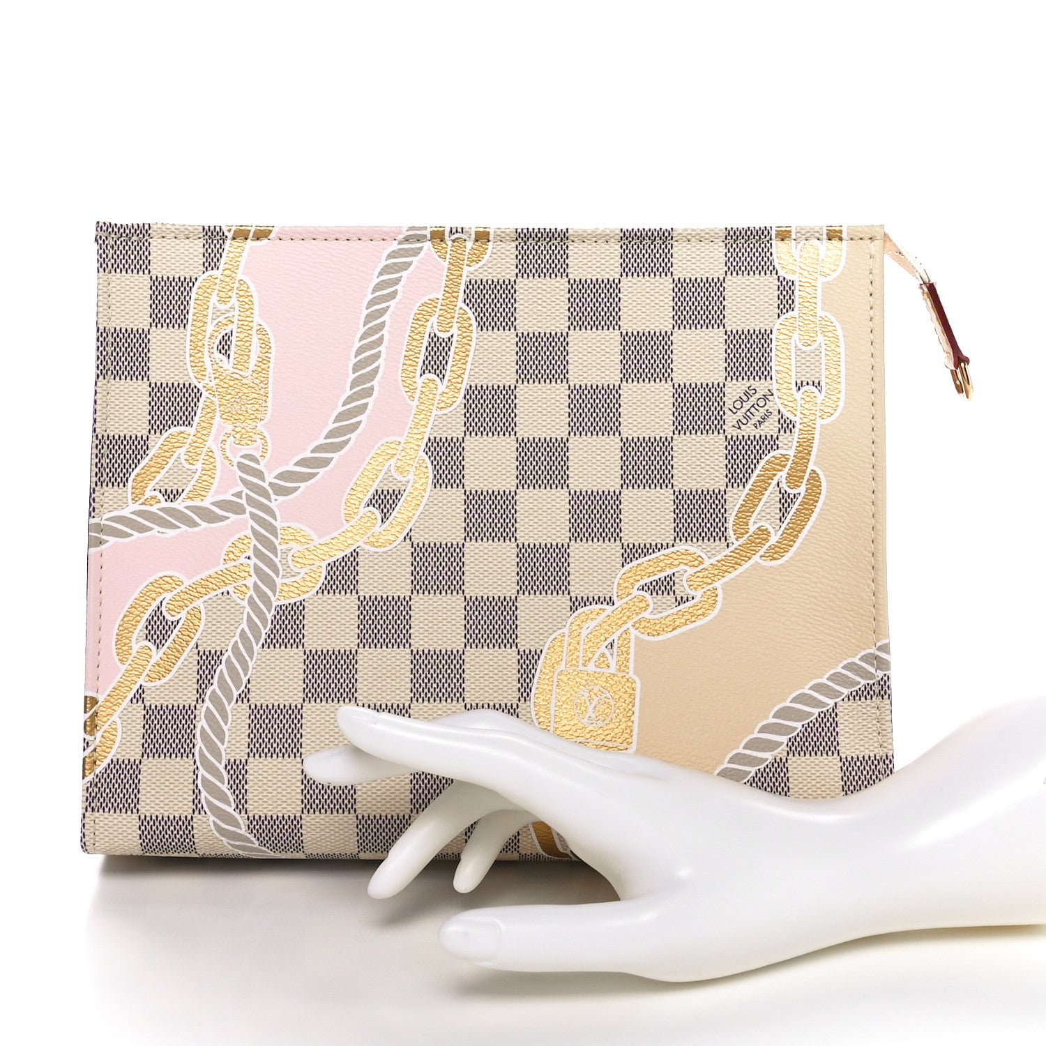 Louis Vuitton Damier Azur Nautical Toiletry Pouch On Chain 2 of 9