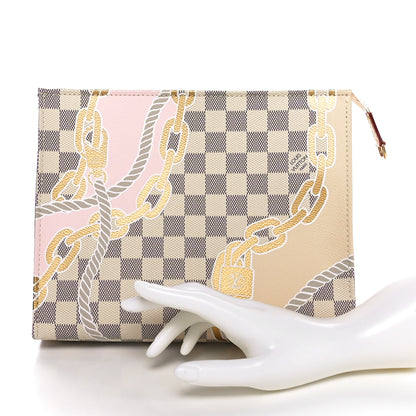 Louis Vuitton Damier Azur Nautical Toiletry Pouch On Chain 2 of 9