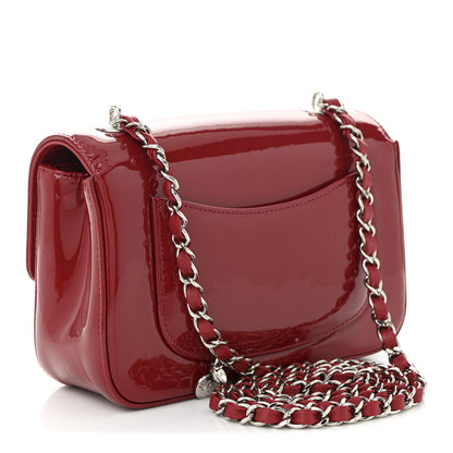Chanel Patent Calfskin Small Camellia Flap Red 3 of 11
