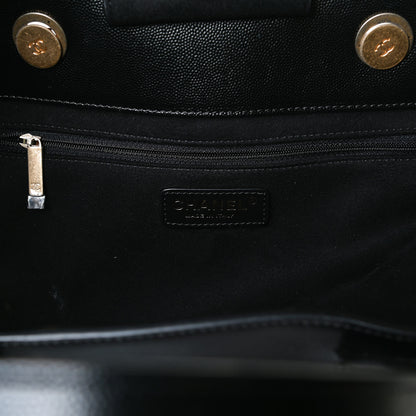 Chanel Caviar Small Studded Deauville Tote Black 6 of 16