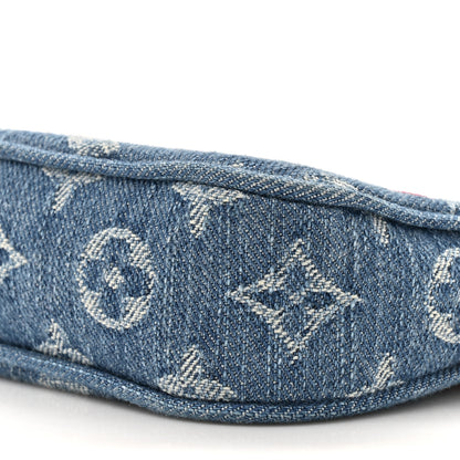 Louis Vuitton LV X TM Monogram Denim Cerises Pochette Accessories Blue 8 of 9