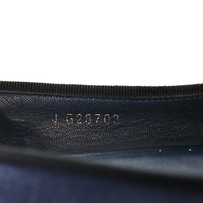 Chanel Suede Cap Toe CC Ballerina Flats 38.5 Blue Black 7 of 12