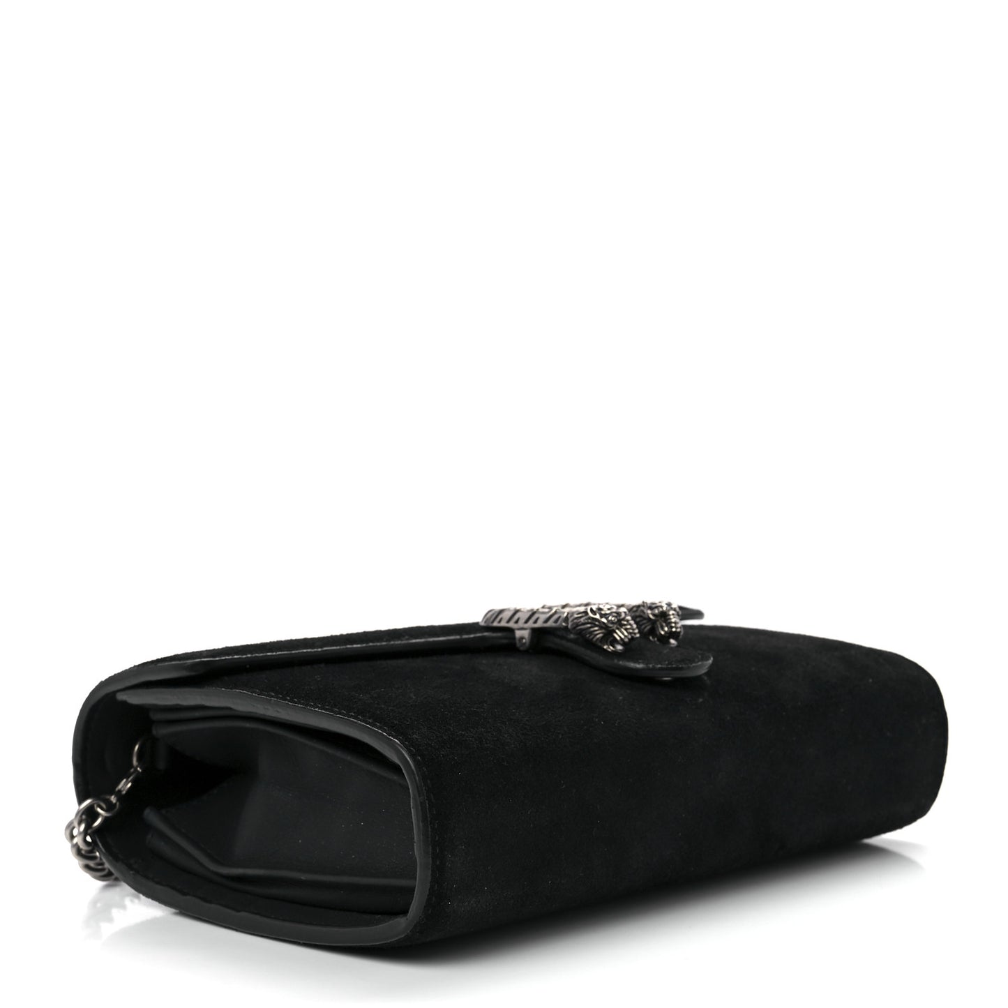 Suede Mini Dionysus Chain Wallet Black