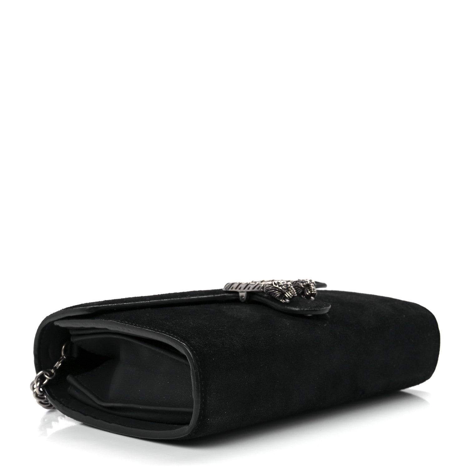 Gucci Suede Mini Dionysus Chain Wallet Black 4 of 12