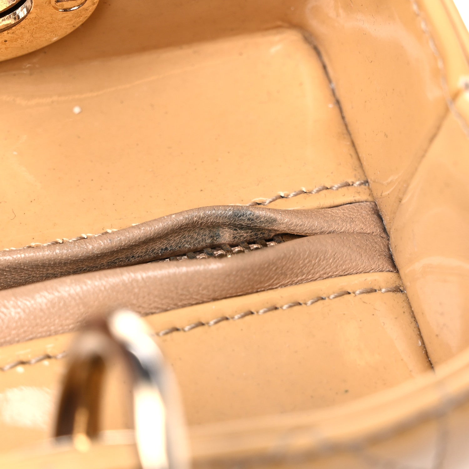 Christian Dior Patent Cannage Medium Lady Dior Beige 10 of 11