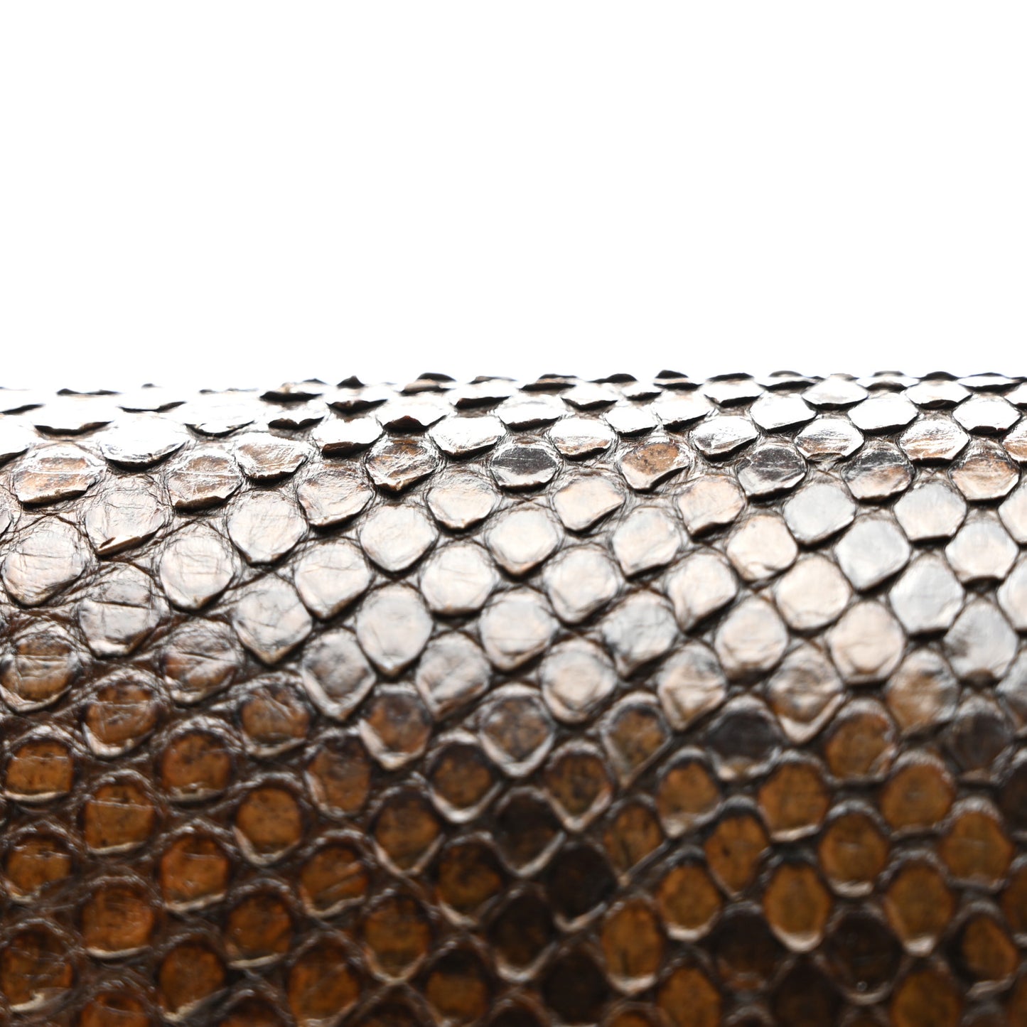 Snakeskin Medium Classic Box Flap Bag Brown