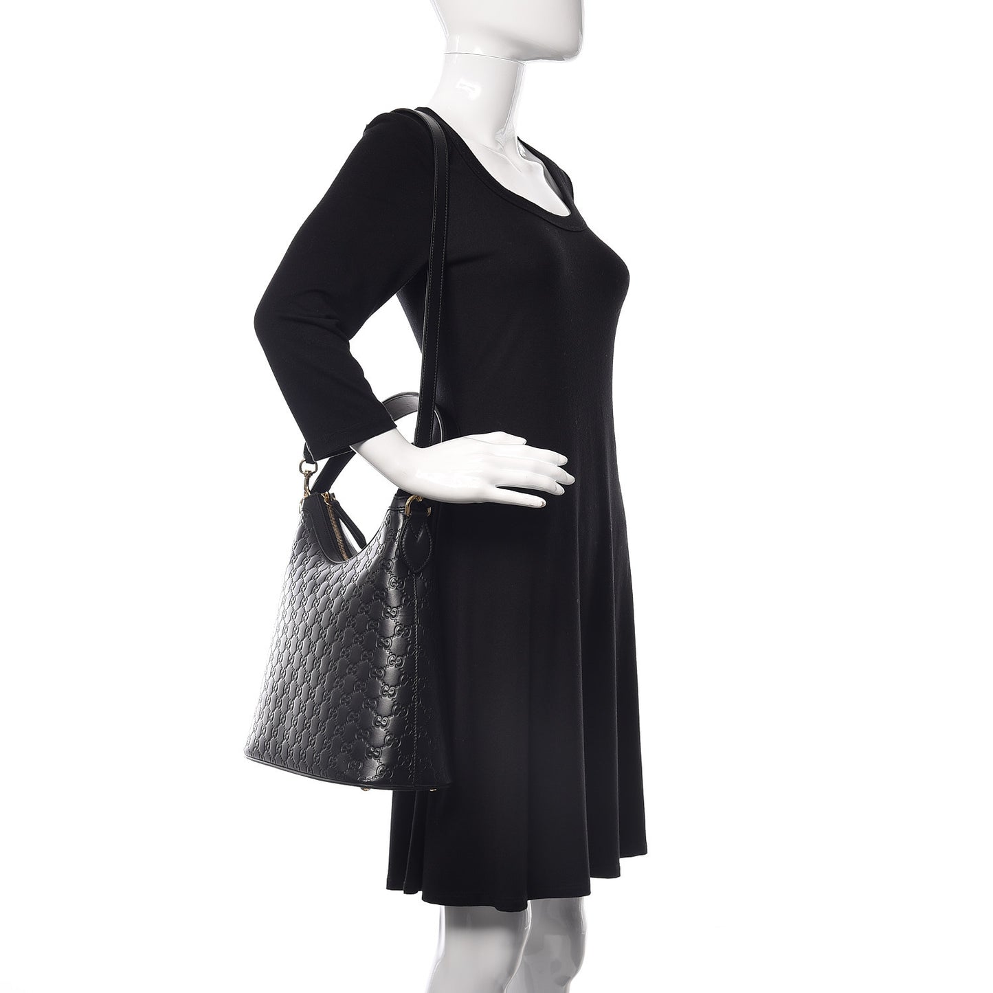 Guccissima Linea A Hobo Black