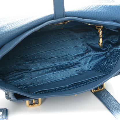 Prada Vitello Daino Messenger Bag Cobalto 5 of 8