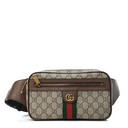 Gucci Soft GG Supreme Monogram Medium Ophidia Belt Bag Dark Brown 1 of 4