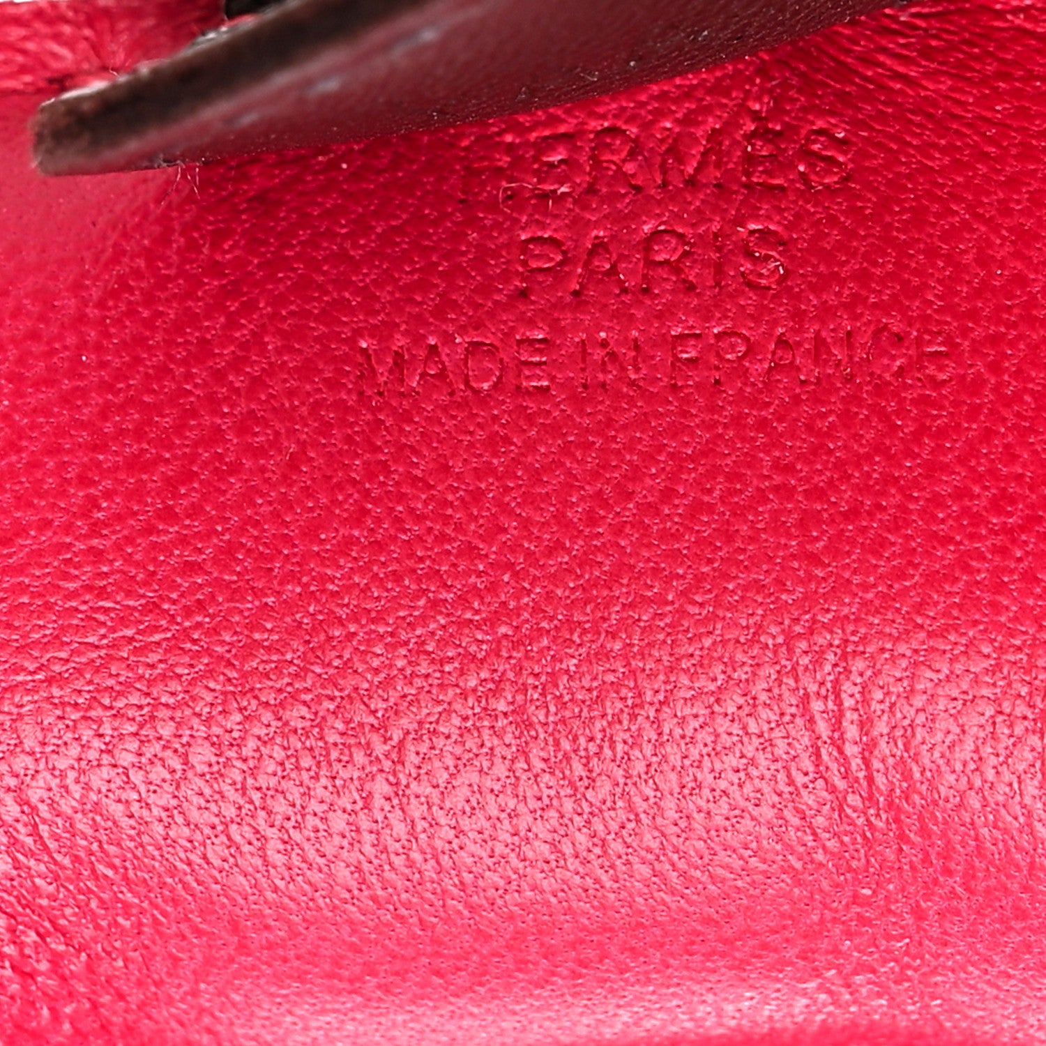 Hermes Milo Lambskin Grigri Rodeo Horse Bag Charm PM  Rose Sakura Framboise Rouge Sellier 3 of 5