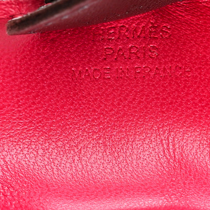 Hermes Milo Lambskin Grigri Rodeo Horse Bag Charm PM  Rose Sakura Framboise Rouge Sellier 3 of 5